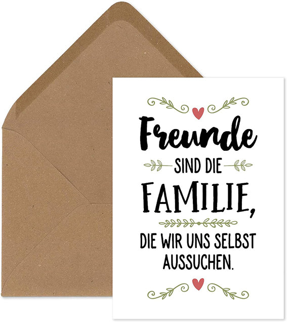 Einzelpostkarte - Freunde sind die Familie - KP-01569