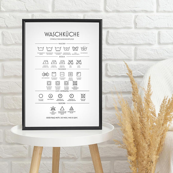 TypeStoff Kunstdruck, Poster mit Spruch - Waschküche  - KD-01059-M