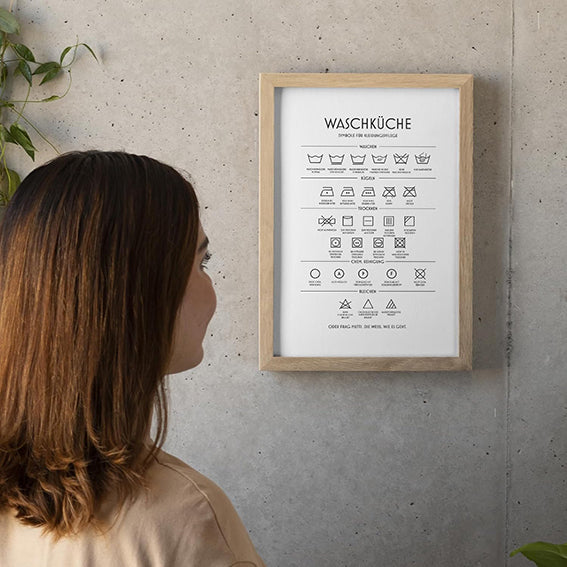 TypeStoff Kunstdruck, Poster mit Spruch - Waschküche  - KD-01059-M