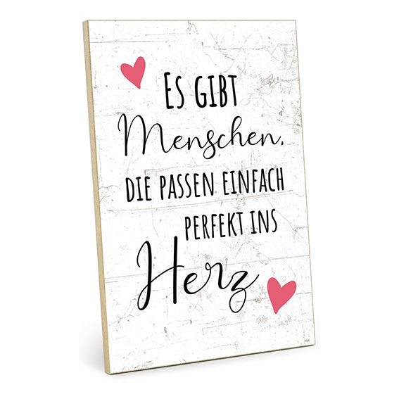 Holzschild mit Spruch - Es gibt Menschen - HS-01607