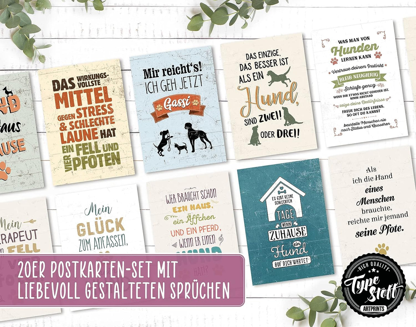 Postkarten - Hund - Set - PK-01348