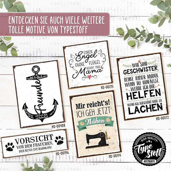 Holzschild mit Spruch - Es gibt Menschen - HS-01607