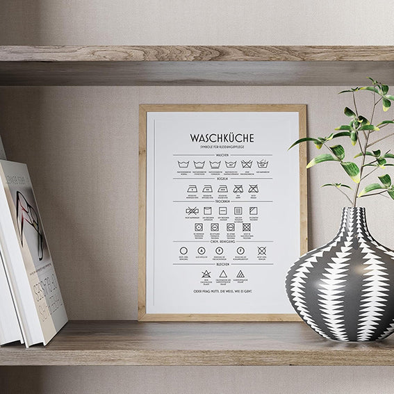 TypeStoff Kunstdruck, Poster mit Spruch - Waschküche  - KD-01059-M