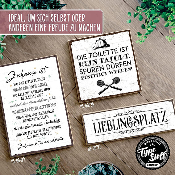 Holzschild mit Spruch - Es gibt Menschen - HS-01607