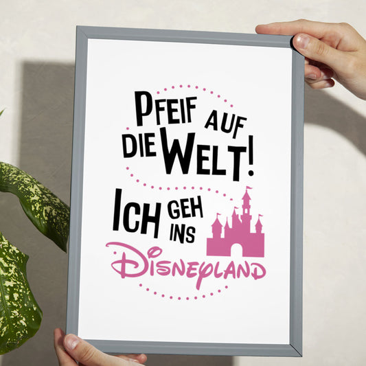 Kunstdruck mit Spruch - Hygge - Ich geh ins Disneyland - KD-00029-M