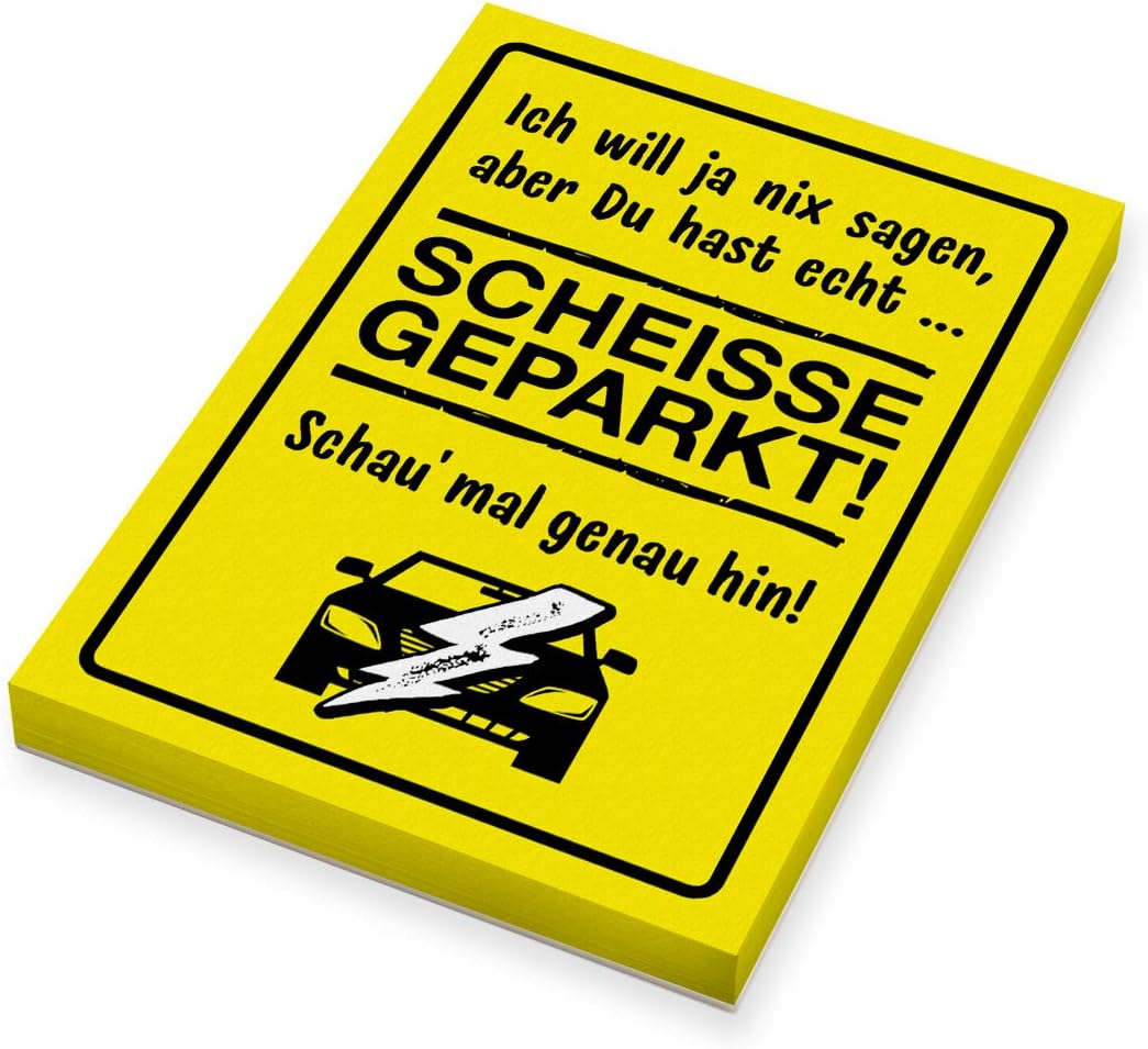 Denkzettel - Scheiße-geparkt-Blocks - DZ-00511